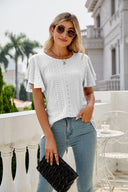 Lace-Patterned Women's Top with Flowing Design