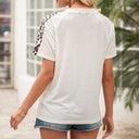 Trendy Women's Animal Print T-Shirt with Chest Pocket