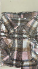 Chic Women's Checkered Blouse with Patch Pockets