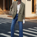 Chic Women's Blazer with Double-Breasted Lapels