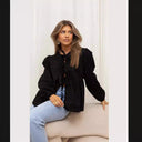 Chic Ruffle Detail Blouse with Tie Band for Women