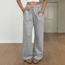 Women's Wide Leg Leisure Pants with Elastic Waist