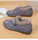Floral Embroidered Women's Cozy Slippers