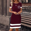 Stylish Women's Striped Dress with Chest Pocket