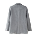 Chic Women's Blazer Jacket with Patch Pockets
