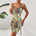 Women's Butterfly Print Fitted Dress