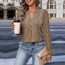 Trendy Polka Dot Chiffon Blouse for Women