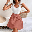Women's Eyelet Embroidered Dress with Wide Straps