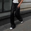 Chic Glitter Palazzo Pants for Women