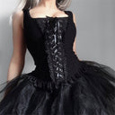 Chic Women's Corset Top with Ruffle Accents