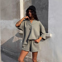 Chic Short Sleeve Polo Dress with Stylish Collar for Women