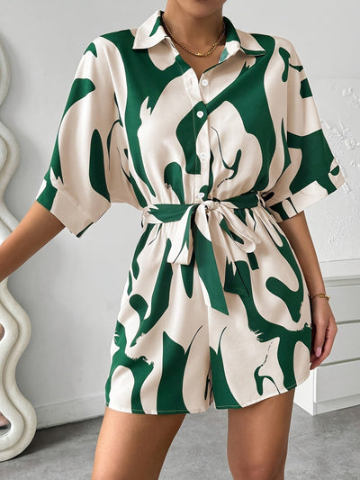 Chic Women's Graphic Pattern Vacation Dress