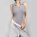Chic Women's Collared Bodysuit for Everyday Style