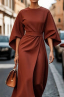 Chic Women's Maxi Dress with Statement Sleeves