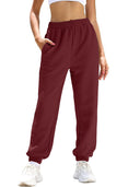 Women's Elastic Waist Trousers with Pockets