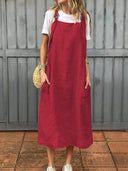 Chic Linen Dress with Pockets for Women