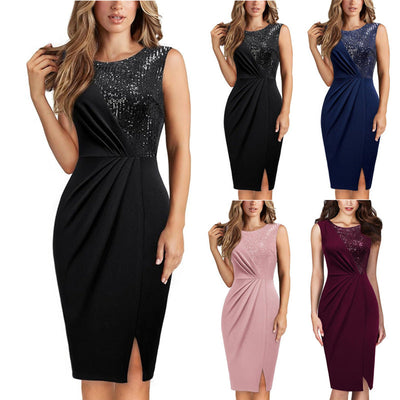 Chic Sequin-Embellished Cocktail Dress for Women