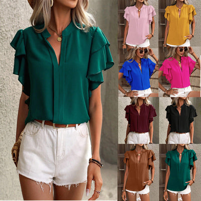 Chic Ruffled Women's Blouse for Any Occasion