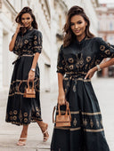Chic Women's Shirt Dress with Stylish Pattern