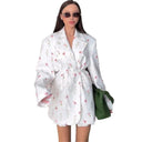 Floral Detail Women's Blazer Jacket