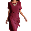 Layered Women's Wrap Dress for Chic Style