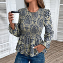 Chic Floral Puff Sleeve Blouse for Women