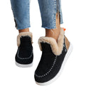 Women's Fleece-Lined Non-Slip Slippers with Stylish Stitching