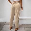 Women's Relaxed Fit Trousers with Elastic Waist and Handy Pockets