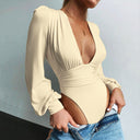 Chic Long Sleeve V-Neck Bodysuit for Women