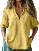Chic Women's Linen Blouse for Everyday Wear