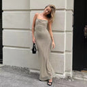 Strapless Glitter Maxi Dress for Women