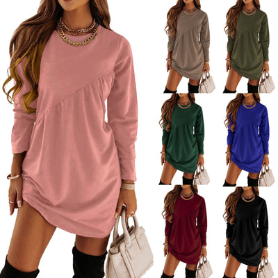 Chic Women's Asymmetrical Hem Sweat Dress