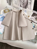 Women's Short-Sleeved Blazer Jacket in Chic Fabric