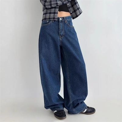Stylish High-Waisted Baggy Jeans for Women