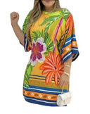 Vibrant Floral Print Women's Dress with Relaxed Fit