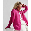 Chic Women's Long Sleeve Check Blouse