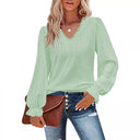 Chic Women's Blouse with Romantic Lace Design