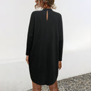Chic High Neck Long Sleeve Dress for Women