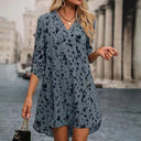 Chic Women's V-Neck Tunic Dress