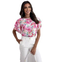 Stylish Women's Blouse with Ruffled Sleeves