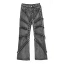 Women’s Frayed Wide-Cut Denim Trousers
