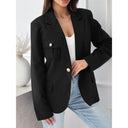 Classic Double-Button Blazer with Pocket Detail for Women