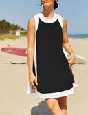 Stylish Women's Beach Dress with Trendy Trims
