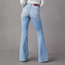Women's High-Waisted Ripped Flared Jeans