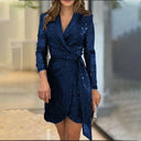 Glamorous Sequin Mini Dress with Wrap Design
