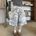 Camouflage Cargo Shorts for Women - Relaxed Fit