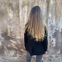 Chic Oversized Blazer Jacket with Deep V-Neck for Women