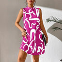 Chic A-Line Mini Dress with Graphic Print