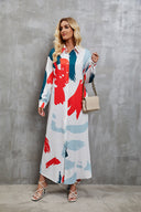 Vibrant Graphic Pattern Shirt Dress for Women