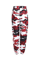 Stylish Women's Camouflage Cargo Pants with Elastic Waist